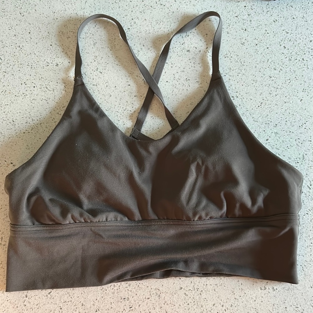 Aerie offline taupe long line sports bra